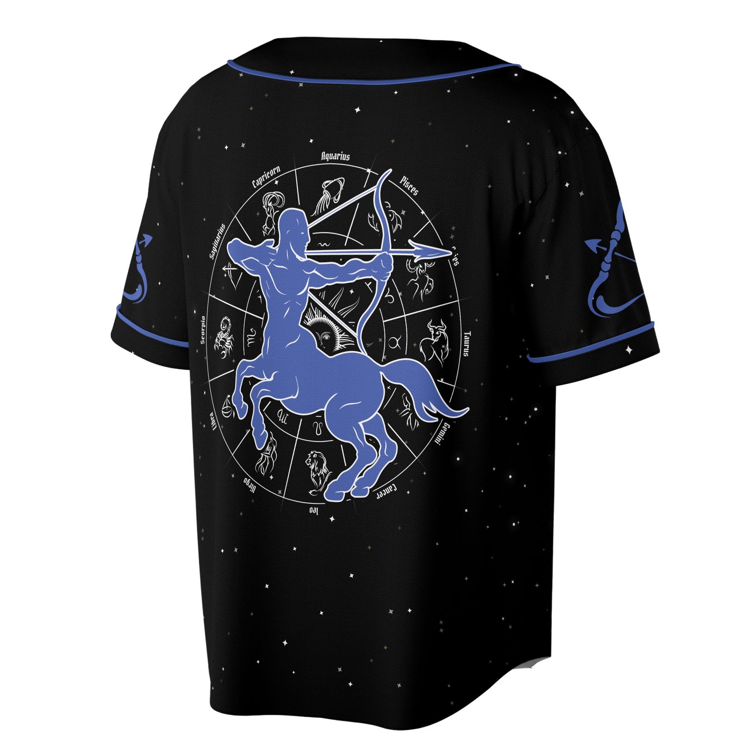 Sagittarius Zodiac Constellation Baseball Jersey Sizes S-5XL Astrology Star Shirt image 2