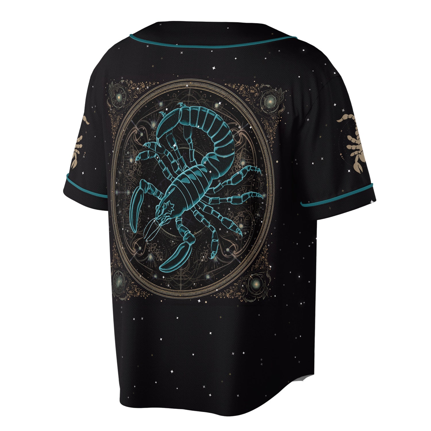 Scorpio Zodiac Constellation Baseball Jersey Sizes S-5XL Astrological Star Design image 2