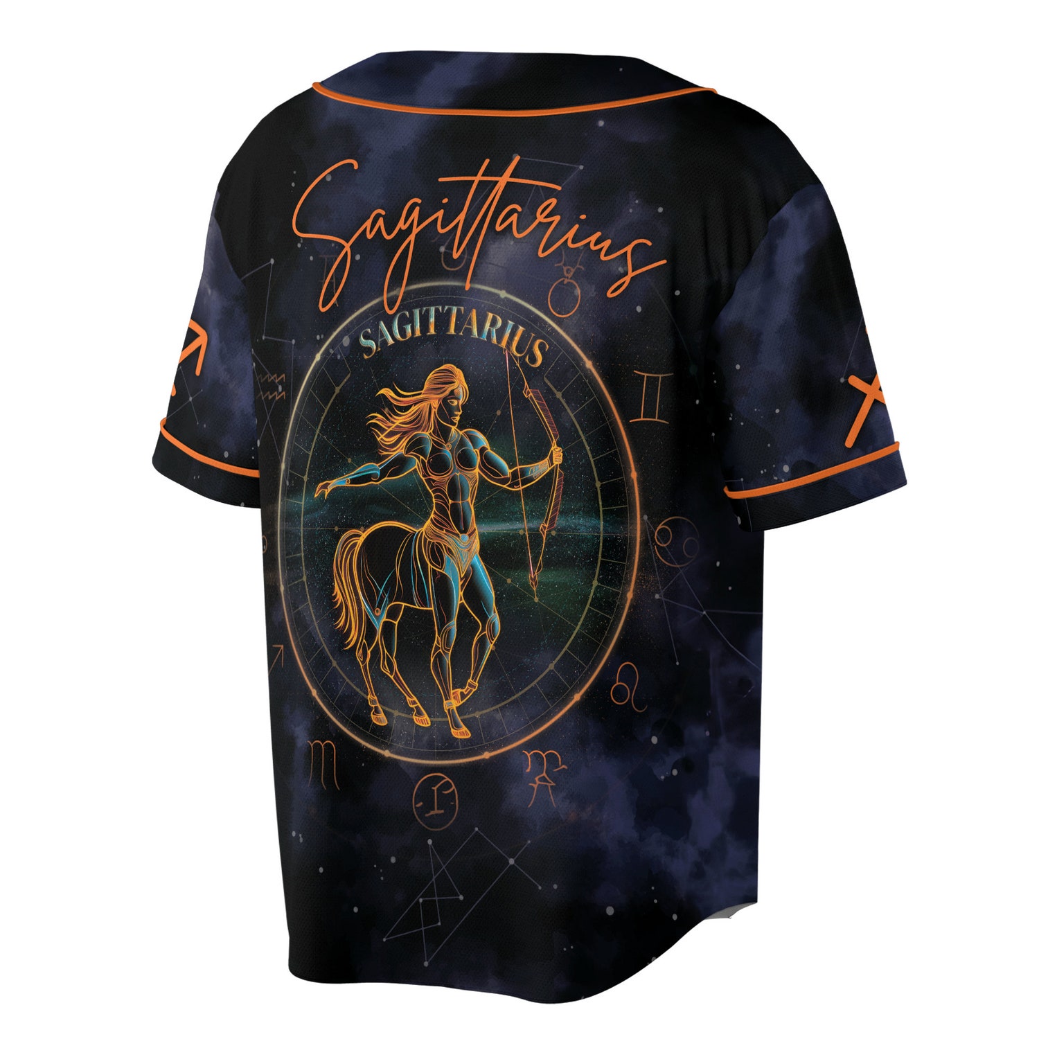 Sagittarius Zodiac Constellation Baseball Jersey Star Night Sky Pattern Sizes S-5XL image 2