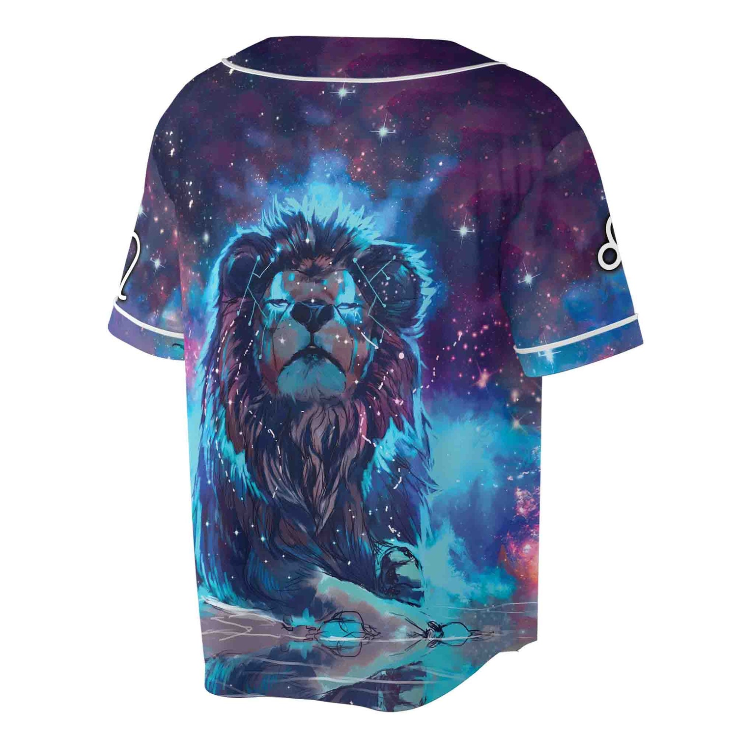 Galaxy Zodiac Leo Constellation Baseball Jersey S-5XL Astrology Apparel image 2