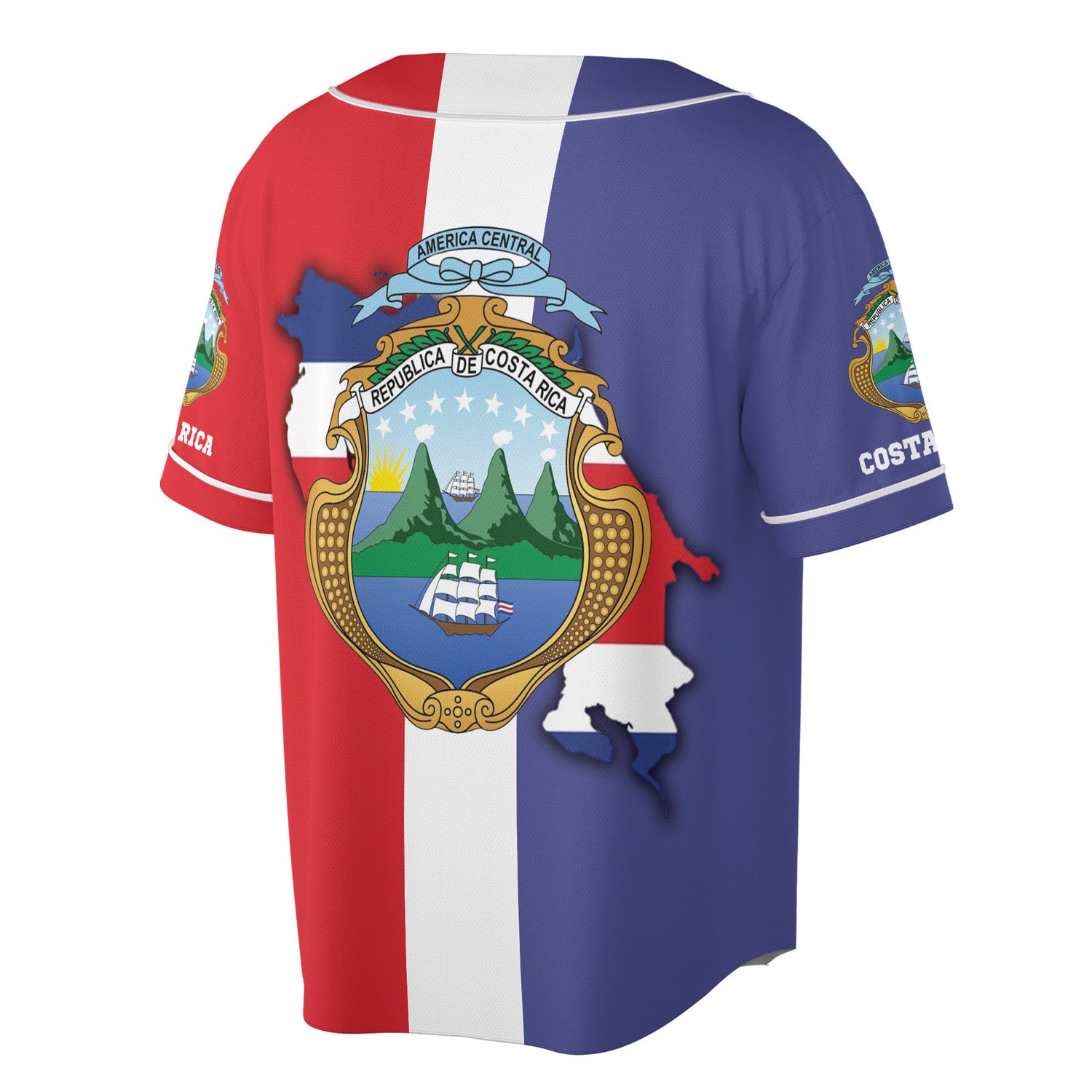 Personalized Costa Rica Poás Volcano Baseball Jersey S-5XL Custom Name Shirt image 2