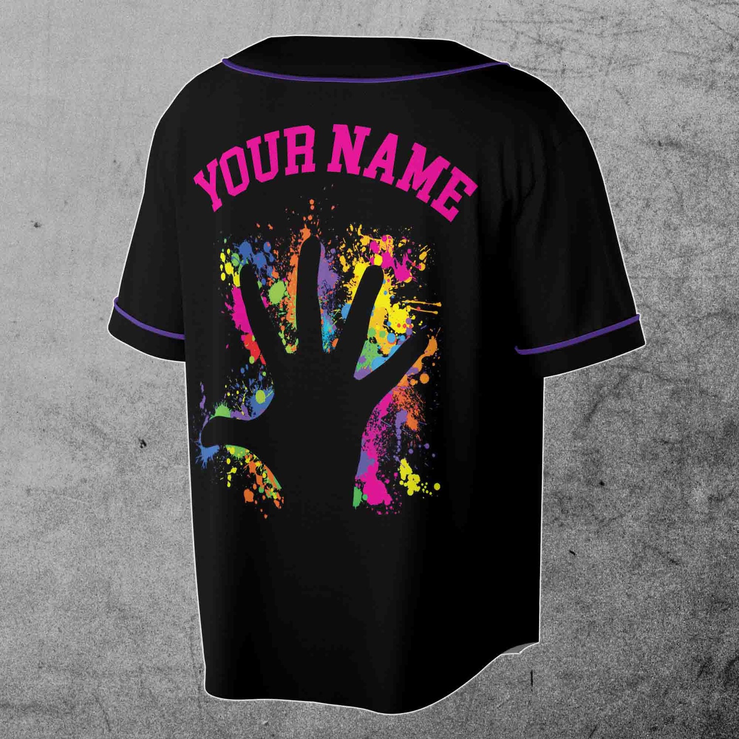 Custom Colorful Spatter Baseball Jersey S-5XL Personalized Athletic Wear image 2