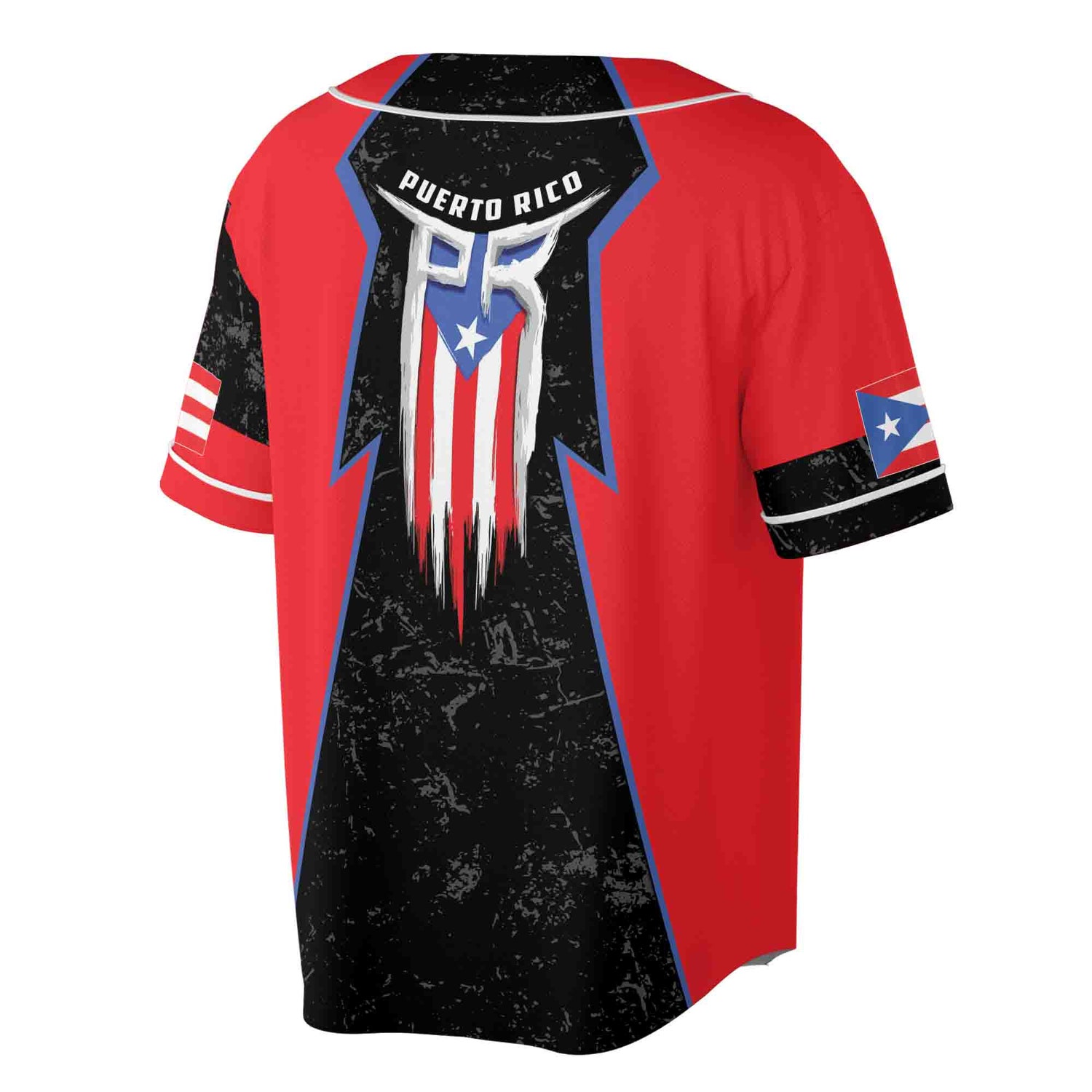 Custom Puerto Rico Coat of Arms Flag Baseball Jersey Personalized S-5XL image 2