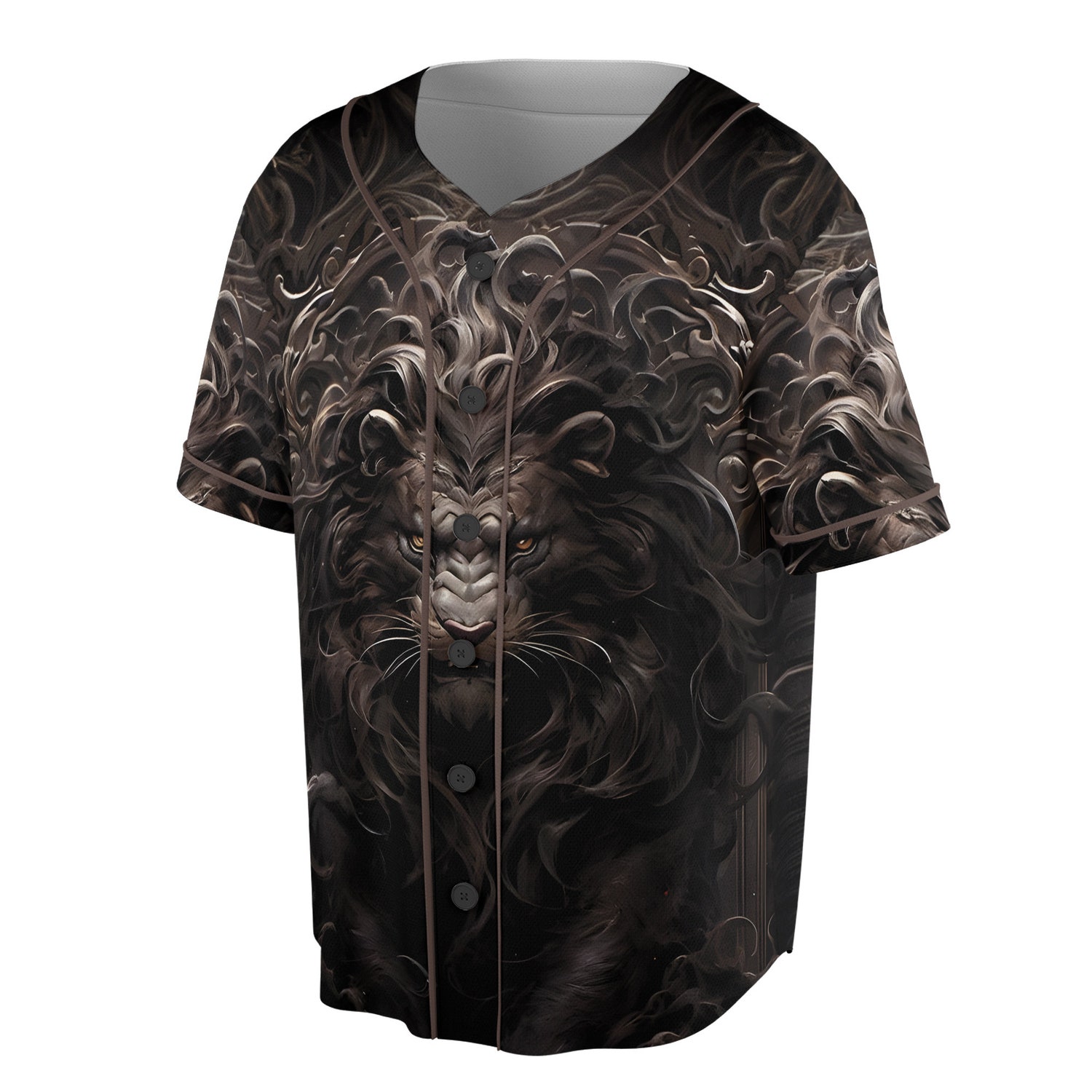 Grunge Gothic Lion Eyes Baseball Jersey Lion Lover Gift Sizes S-5XL image 1