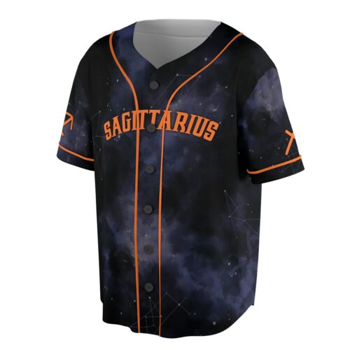 Sagittarius Zodiac Constellation Baseball Jersey Star Night Sky Pattern Sizes S-5XL image 1