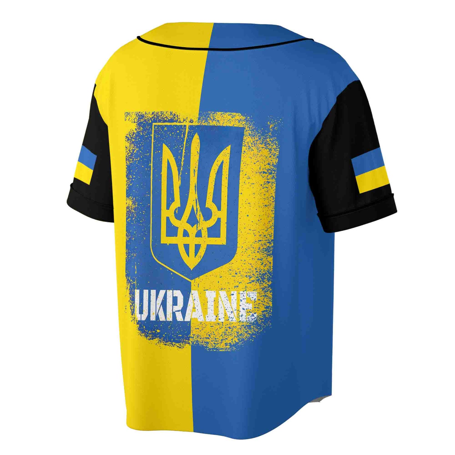 Personalized Ukraine Coat of Arms Flag Baseball Jersey Custom Sizes S-5XL image 2