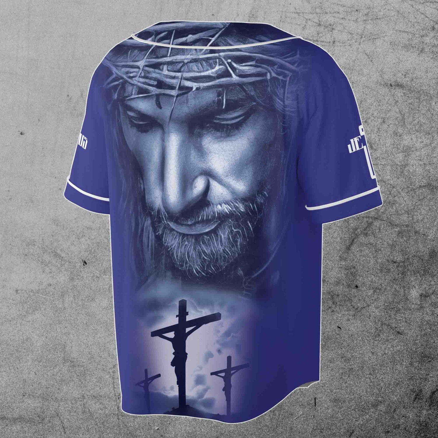 The Darkness of Jesus Christ Blue Baseball Jersey Sizes S-5XL Christian Apparel image 2