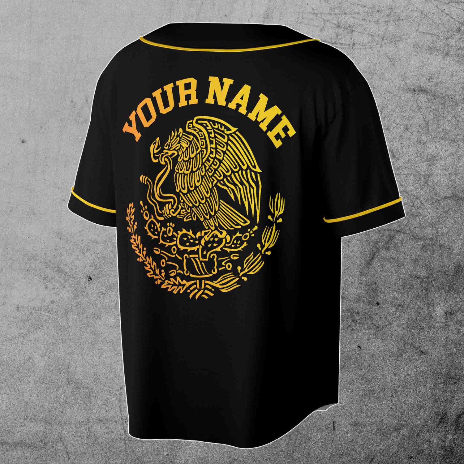 Personalized Mexico Coat of Arms Eagle Baseball Jersey S-5XL Custom Name image 2