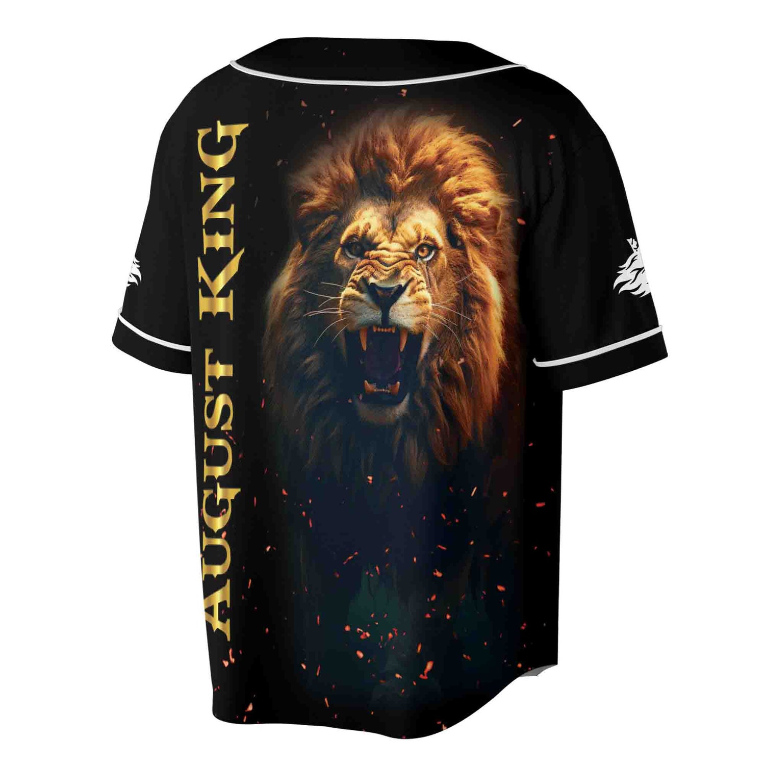 August Leo Zodiac Lion Grunge Baseball Jersey S-5XL King Leo Astrology Shirt image 2