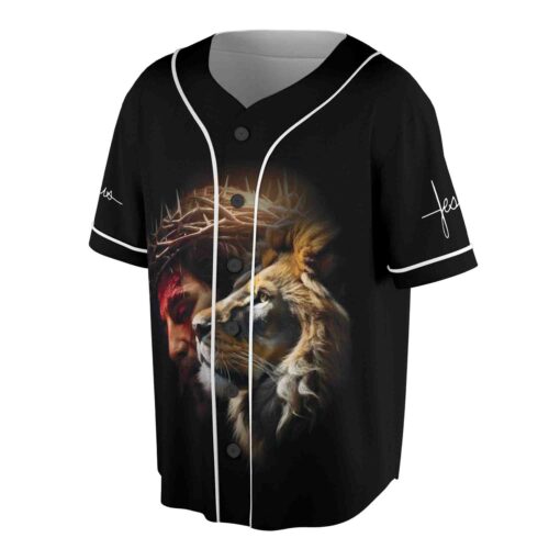 Deep In Your Mind Jesus Lion Of Judah Baseball Jersey S-5XL Christian Apparel image 1