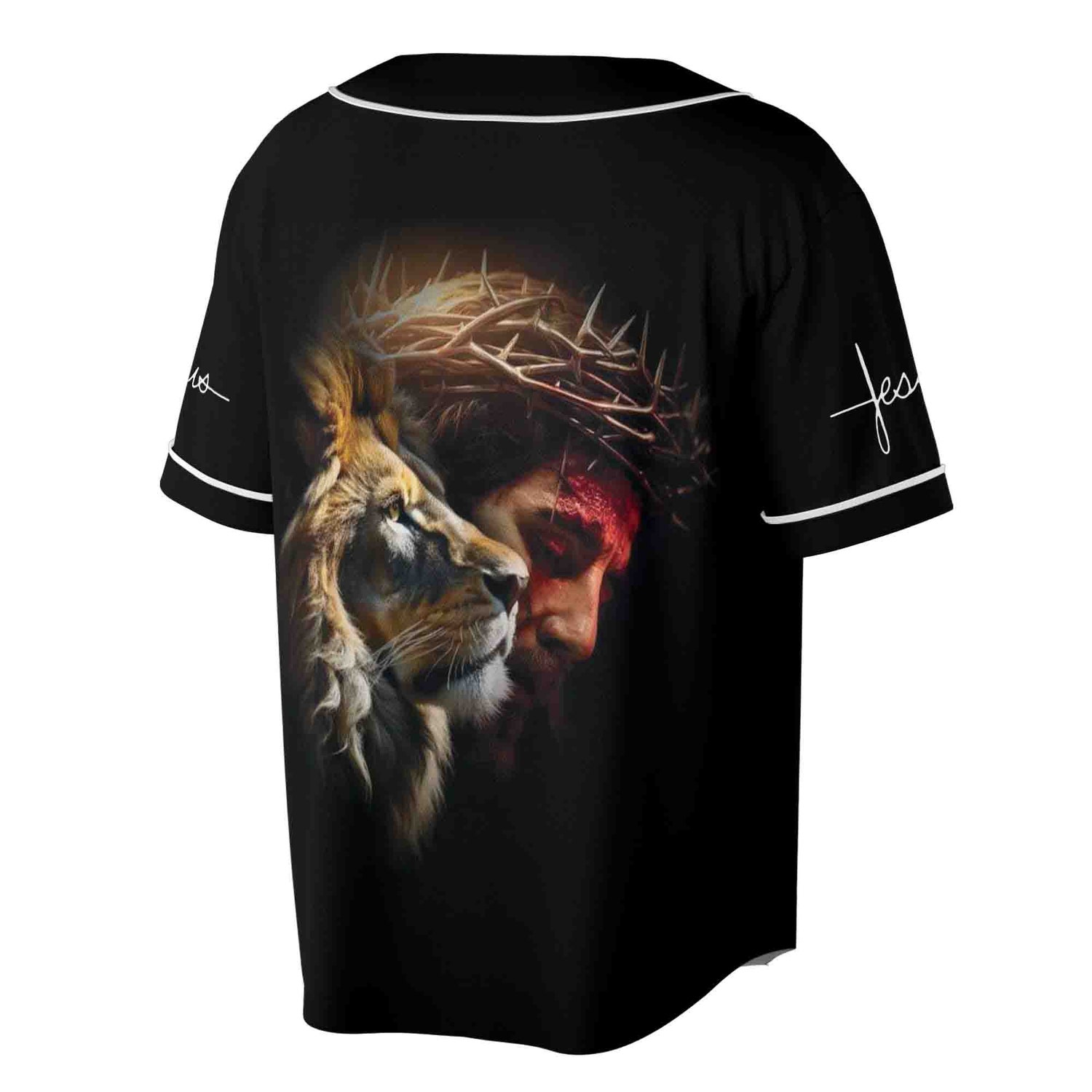 Deep In Your Mind Jesus Lion Of Judah Baseball Jersey S-5XL Christian Apparel image 2