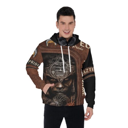 Personalized Aztec Warriors Hoodie Custom Pullover Mexican Hoodie Gift for Men image 1