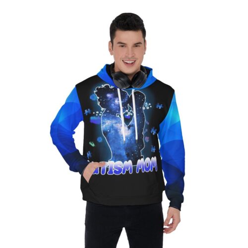 Unisex 3D Printed Autism Mom Hoodie Front Pocket Pullover Sweatshirt Gifts for Men & Women image 1