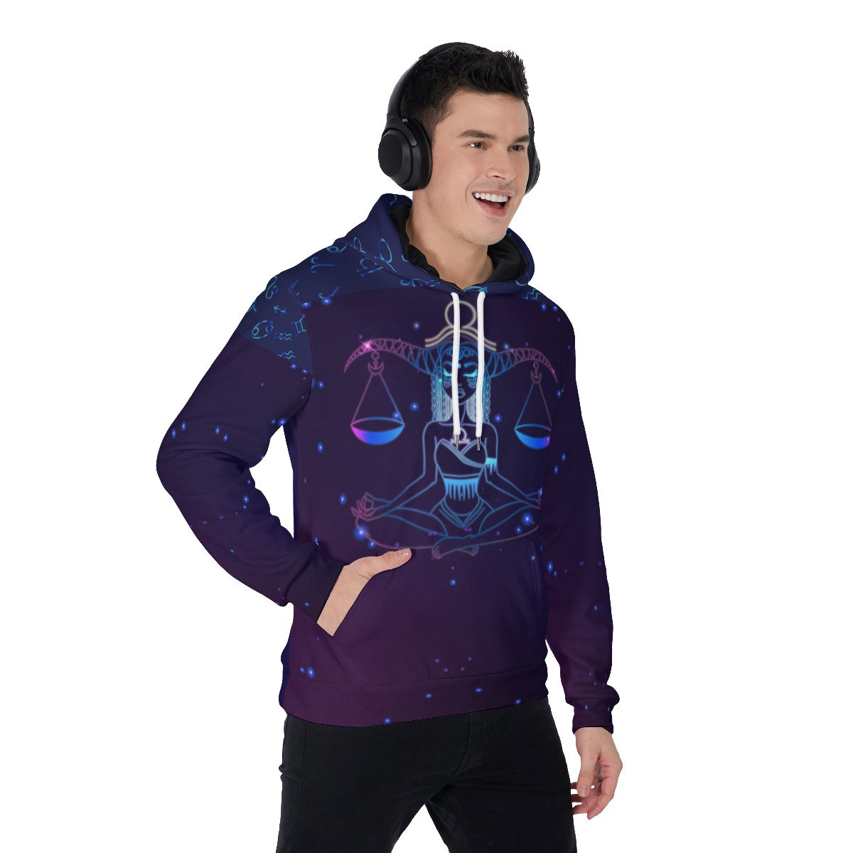 Libra Zodiac Unisex 3D Printed Hoodie Sweatshirt with Front Pocket Taurus Zodiac Gifts image 2