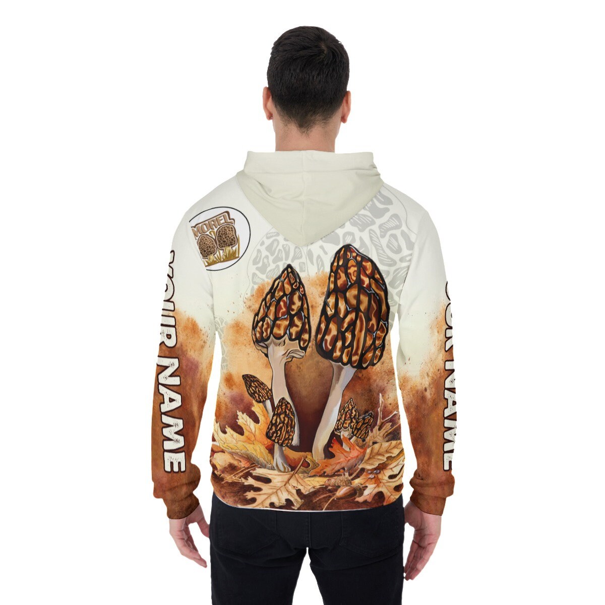 Unisex 3D Printed Morel Mushrooms Hunter Hoodie with Front Pocket Novelty Gift for Men & Women image 4