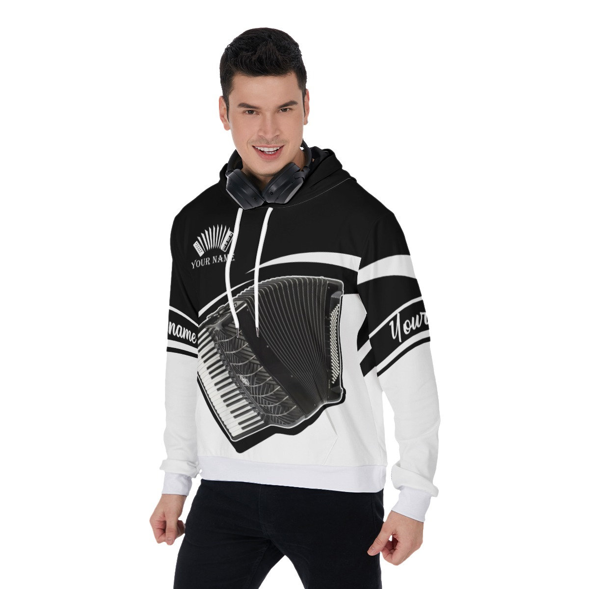 Personalized Accordion Music Hoodie Perfect Gift for Accordionists and Music Lovers image 3