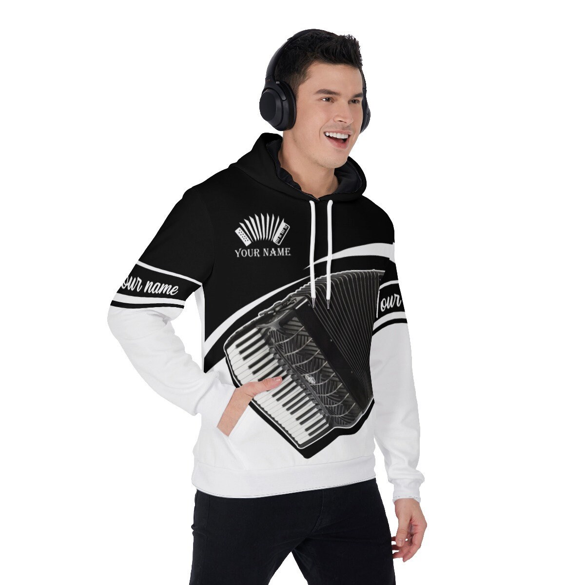 Personalized Accordion Music Hoodie Perfect Gift for Accordionists and Music Lovers image 2