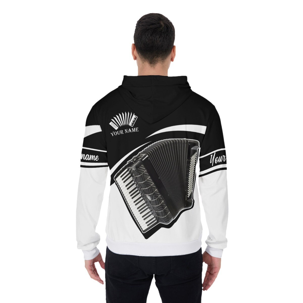 Personalized Accordion Music Hoodie Perfect Gift for Accordionists and Music Lovers image 4