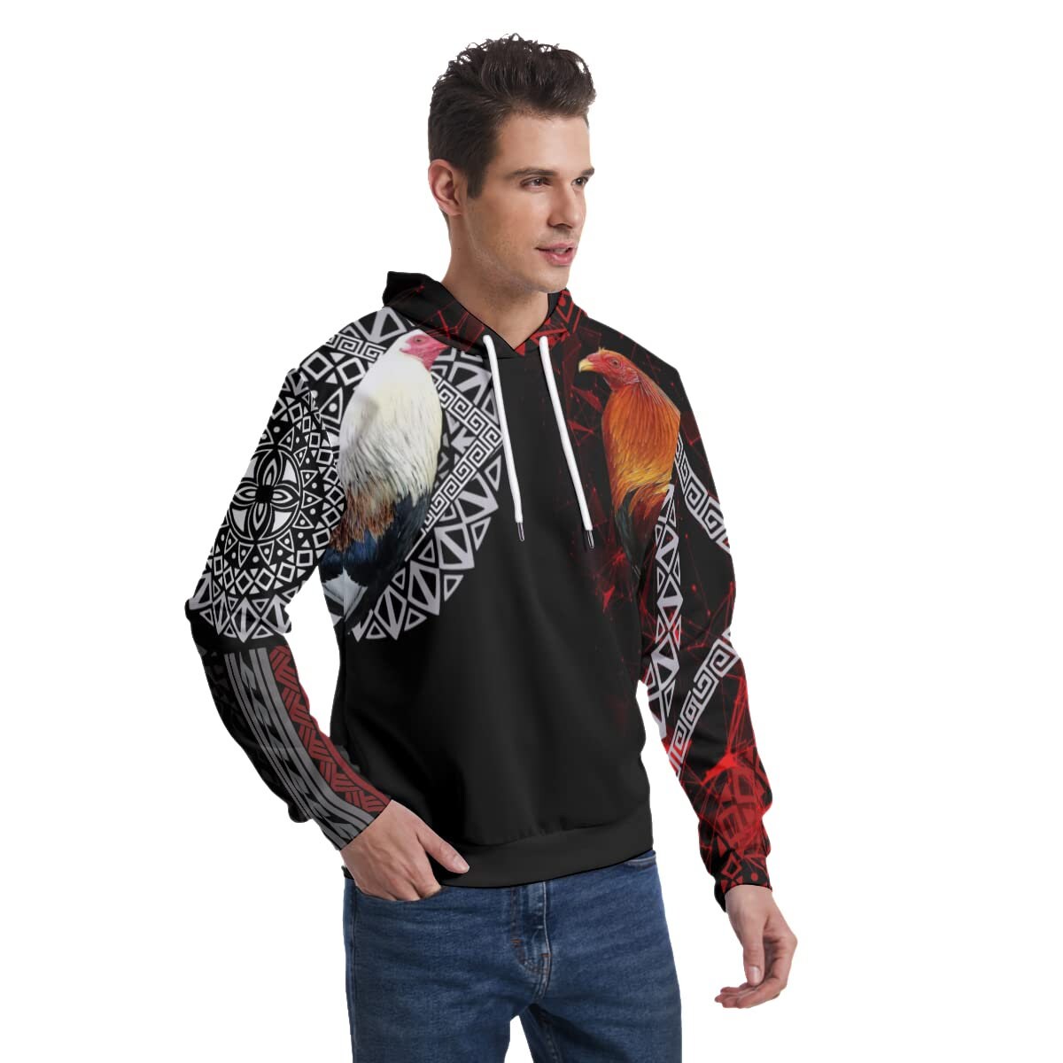 Unisex Mexican Rooster Hoodie Pullover Sweatshirt with Pocket Gifts for Men & Women image 2