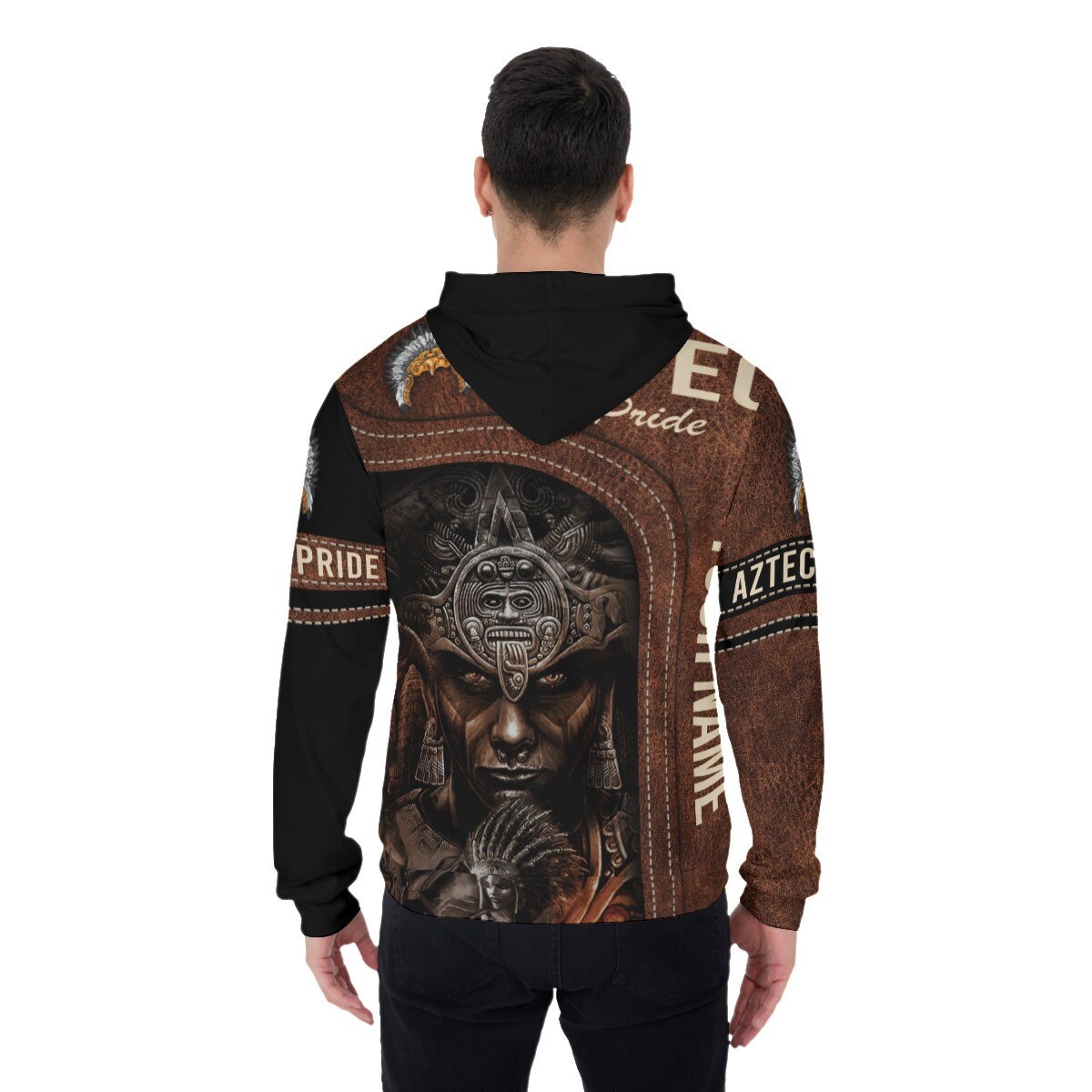 Personalized Aztec Warriors Hoodie Custom Pullover Mexican Hoodie Gift for Men image 4