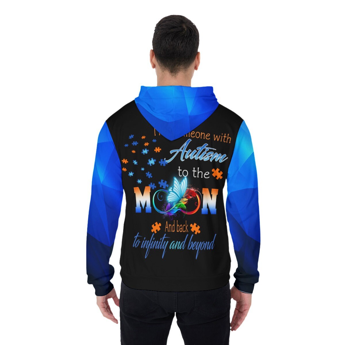 Unisex 3D Printed Autism Mom Hoodie Front Pocket Pullover Sweatshirt Gifts for Men & Women image 2