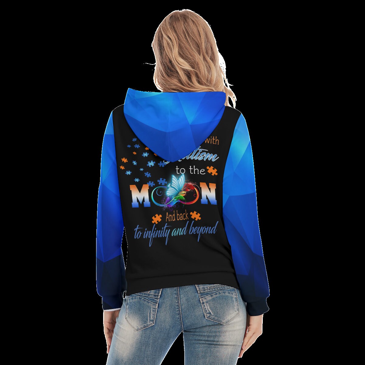 Unisex 3D Printed Autism Mom Hoodie Front Pocket Pullover Sweatshirt Gifts for Men & Women image 3