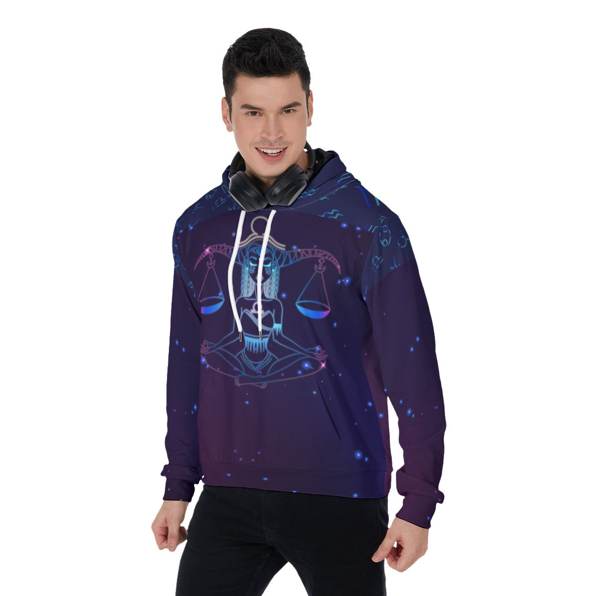 Libra Zodiac Unisex 3D Printed Hoodie Sweatshirt with Front Pocket Taurus Zodiac Gifts image 3