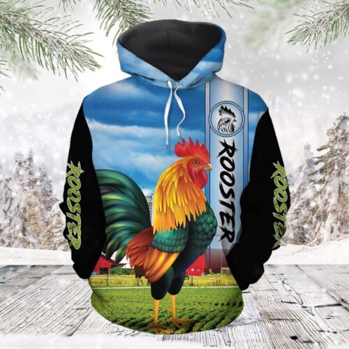 Unisex Rooster Sweatshirt Hoodie Rooster Lover Gift Cozy Rooster Pullover Shirt image 1