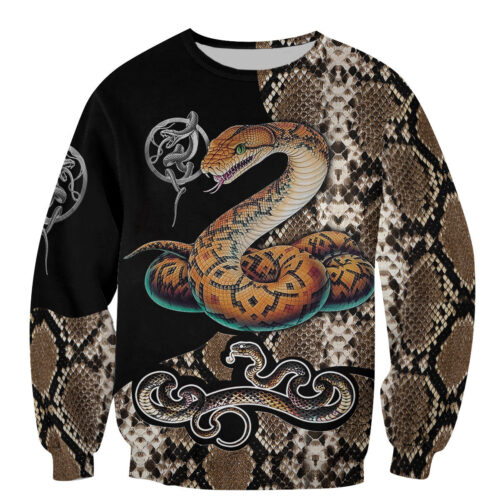 Unisex Love Snake Hoodie Sweatshirt Snake Pullover Shirt Animal Lover Gift image 1