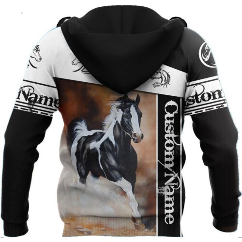 Personalized Unisex Horse Lover Hoodies Novelty Pullover Sweatshirt with Front Pocket Gifts for Men and Women image 1