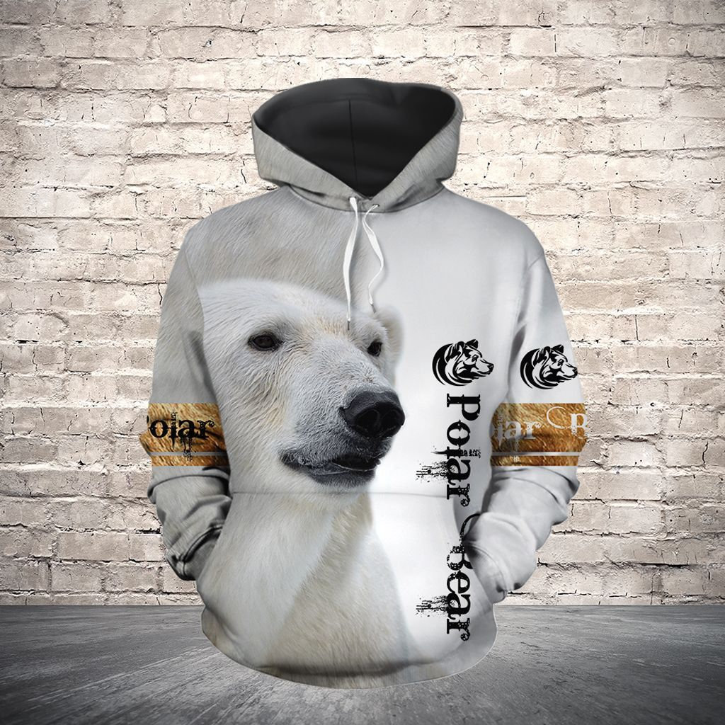 Unisex Polar Bear Lover Hoodie Novelty Polar Bear Sweatshirt Animal Lover Gift image 2