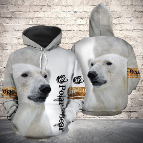 Unisex Polar Bear Lover Hoodie Novelty Polar Bear Sweatshirt Animal Lover Gift image 0