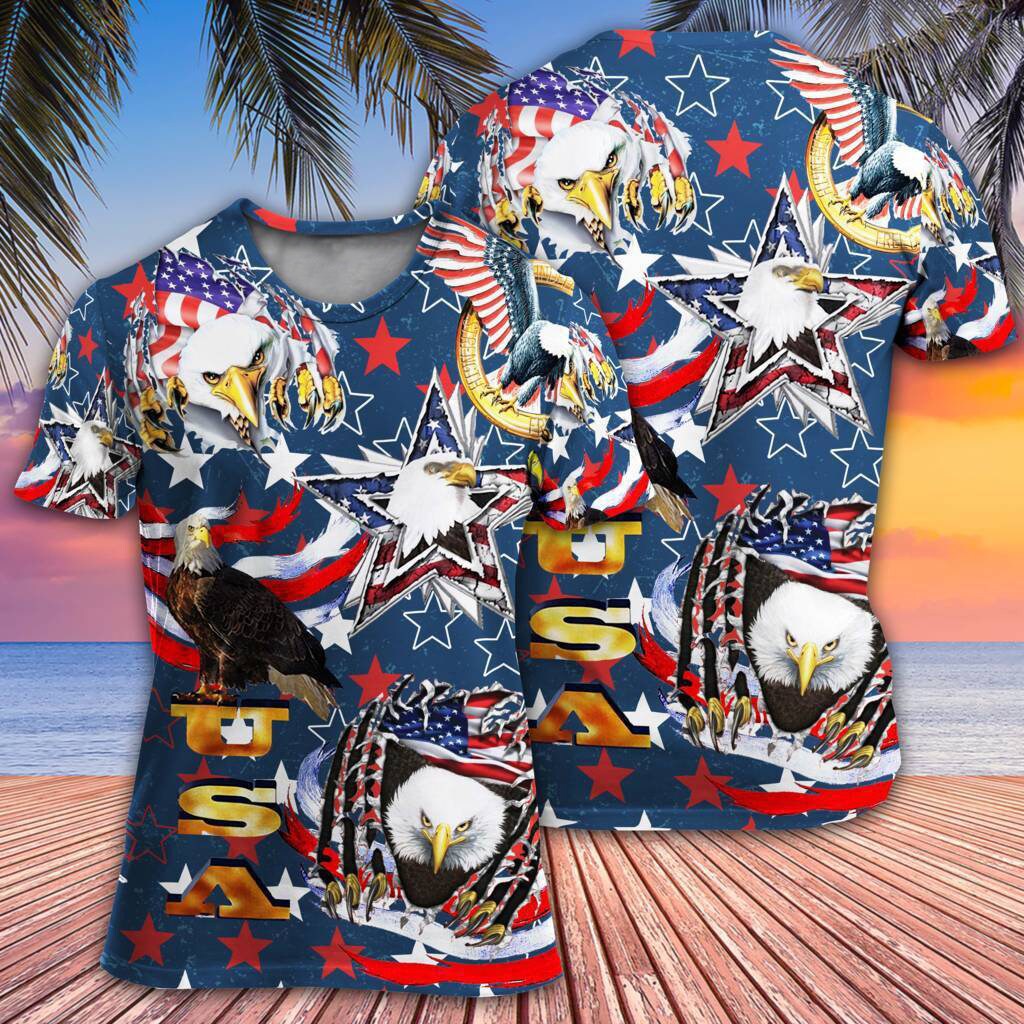 Unisex American Love Eagle Hoodie Patriotic Eagle Sweatshirt USA Flag Pullover Gift image 1