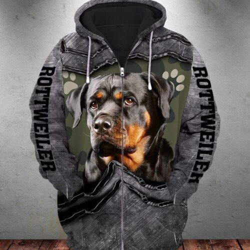 Unisex Rottweiler Dog Hoodie Perfect Dog Lover Sweatshirt image 1