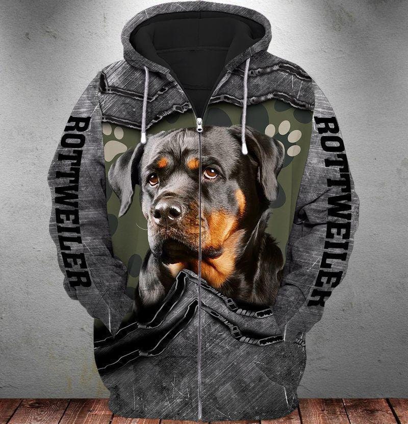 Unisex Rottweiler Dog Hoodie Perfect Dog Lover Sweatshirt image 1