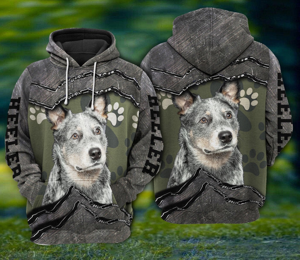 Dog Heeler Sweatshirt Hoodie Custom Heeler Pullover for Dog Lovers Unique Dog Lover Gift image 1