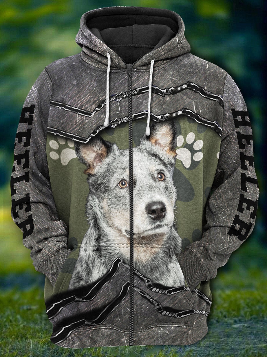 Dog Heeler Sweatshirt Hoodie Custom Heeler Pullover for Dog Lovers Unique Dog Lover Gift image 2