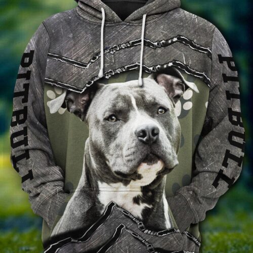 Pitbull Dog Lover Hoodie Sweatshirt Pitbull Pullover Dog Owner Gift Cozy Pitbull Zip Hoodie image 0