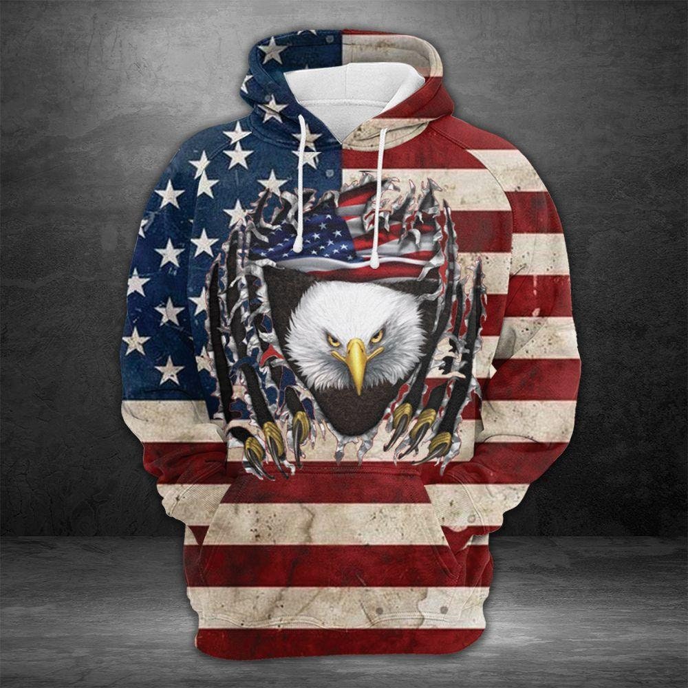 Unisex Eagle USA Hoodie American Eagle Pullover Sweatshirt for Eagle Lovers image 1