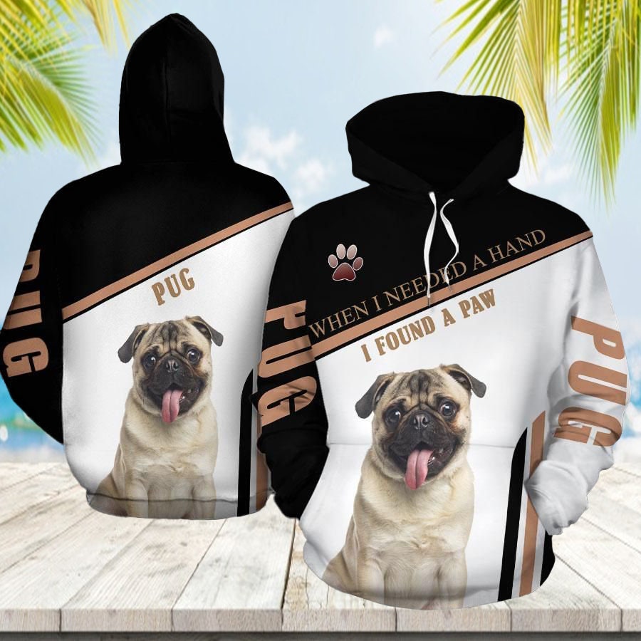 Unisex Pug Lover Hoodie Sweatshirt Pug Pullover for Dog Lovers Animal Gift image 1