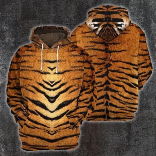 Tiger Costume Halloween Hoodie Tiger Lover Sweatshirt Halloween Gift Outfit image 0