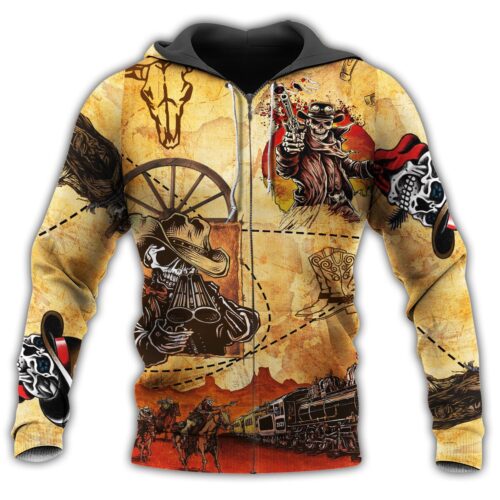 Cowboy Skull Vintage Sweatshirt Hoodie Cowboy Lover Pullover Western Gift Apparel image 1