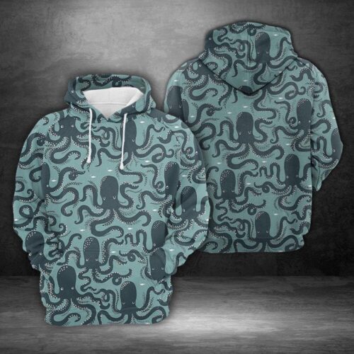 Unisex Octopus Hoodie Animal Lover Pullover Sweatshirt image 0