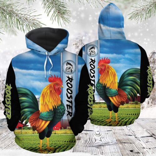 Unisex Rooster Sweatshirt Hoodie Rooster Lover Gift Cozy Rooster Pullover Shirt image 0