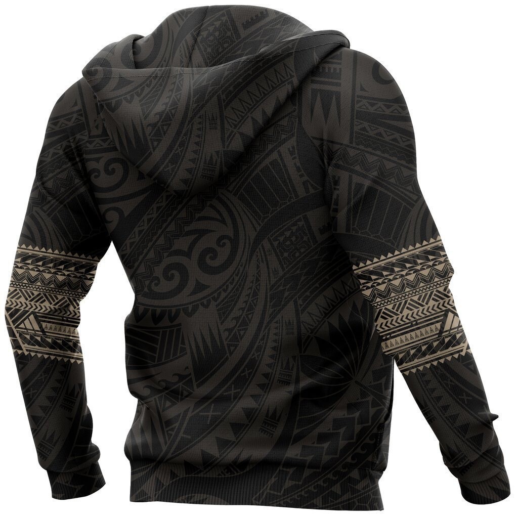 Polynesian Tattoo Style Hoodie Gold Polynesian Sweatshirt image 2