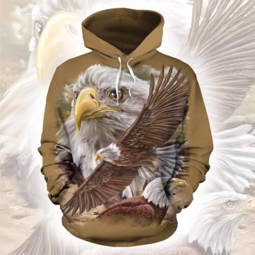 Eagle Lover Sweatshirt Hoodie Animal Lover Gift Eagle Zip Hoodie Eagle Sweatshirt image 1