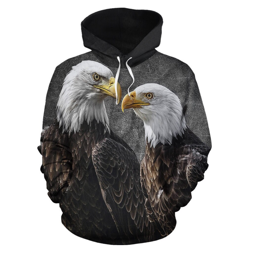 Eagle Lover Hoodie Sweatshirt Animal Lover Gift Eagle Zip Hoodie Wildlife Apparel image 3