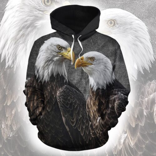 Eagle Lover Hoodie Sweatshirt Animal Lover Gift Eagle Zip Hoodie Wildlife Apparel image 1