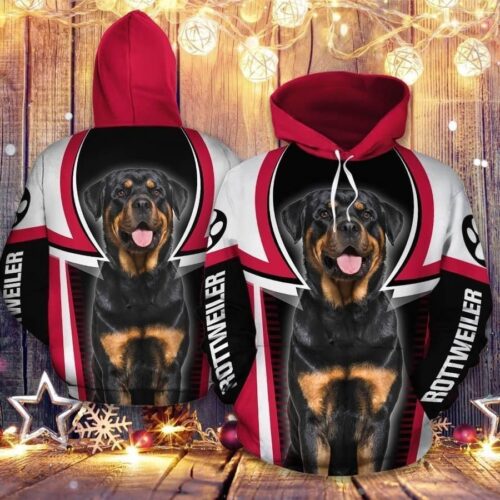 Rottweiler Lover Hoodie Sweatshirt Dog Lover Gift Apparel Rottweiler Zip Hoodie image 0