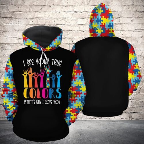 Autism Awareness Hoodie Autism Gift Accept Autism Apparel image 0